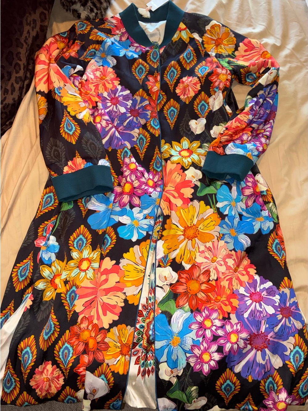 NWT Johnny Was Monica Kimono Reversible Dress Cover up Jacket Snaps